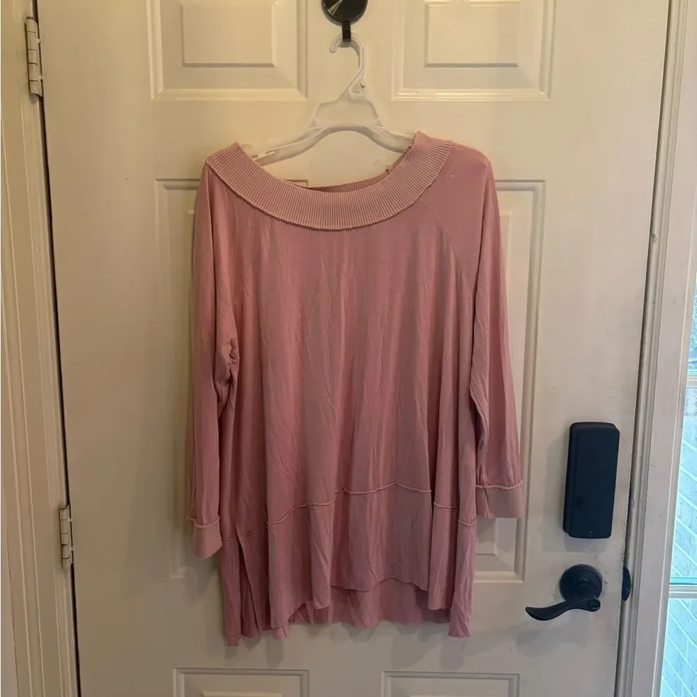 Anthropologie Umgee Soft Blush Long Sleeve Top